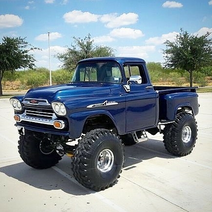 lifted classic chevy pickup
