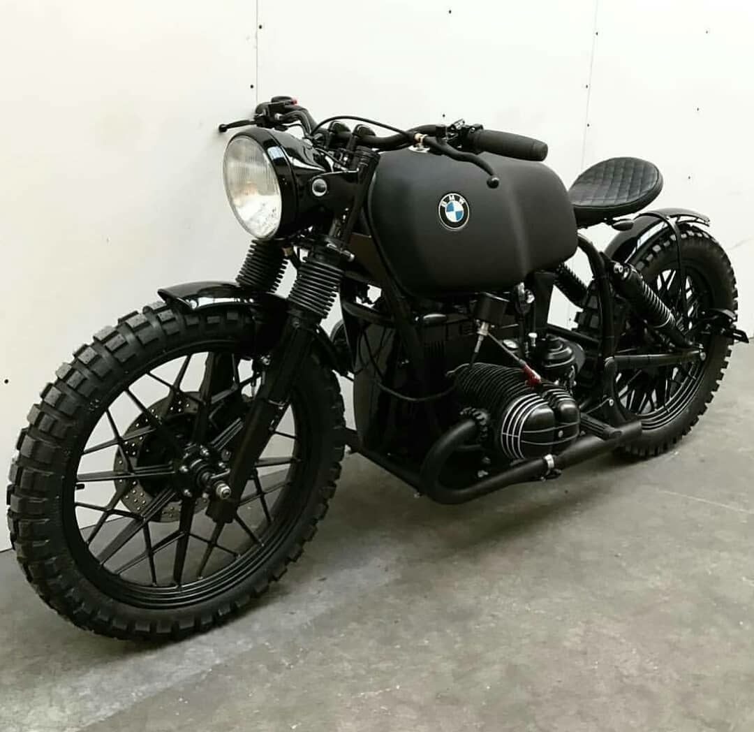 Blacked out BMW motorcycle