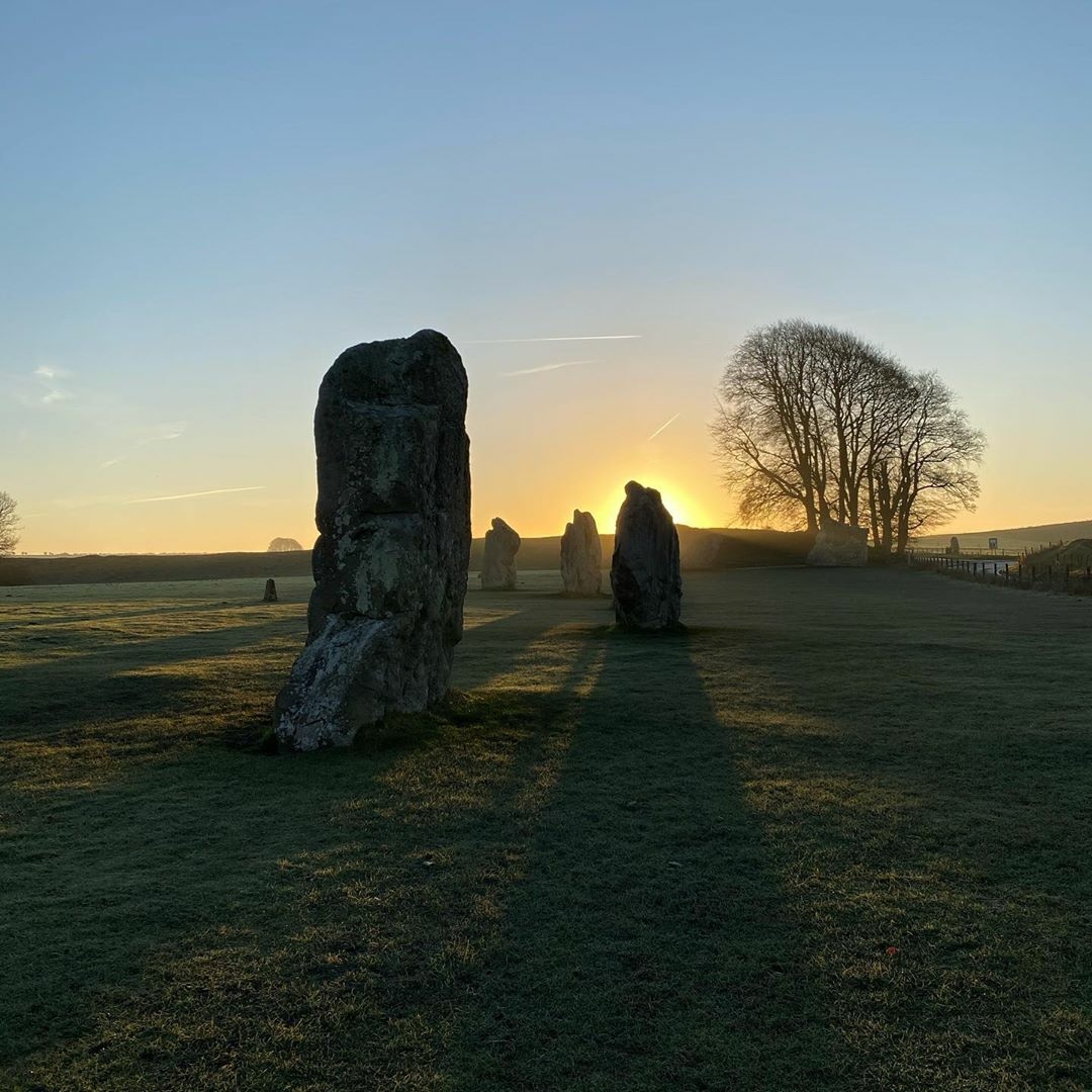 Sunrise at Avebury stone circle