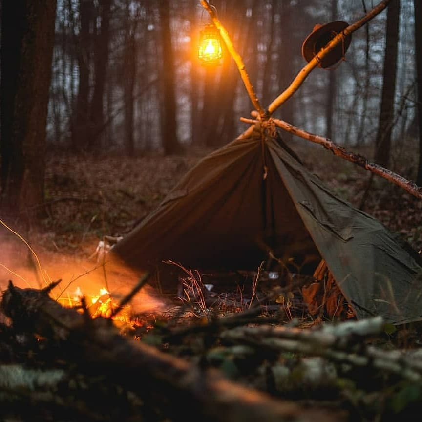 handmade shelter tent