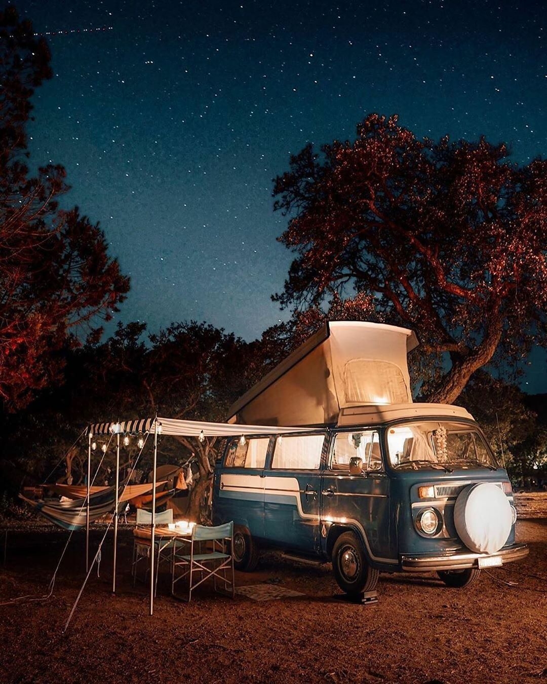 vw camper camping