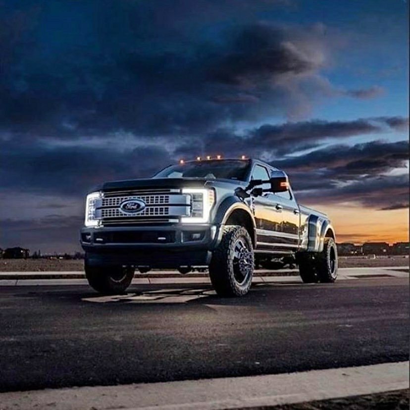 ford super duty and dramatic sky