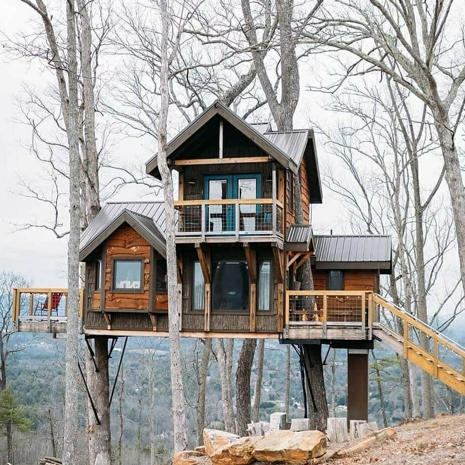 custom built tree house