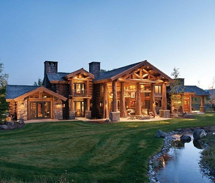 large log home