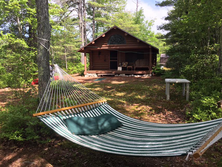hammock and cabin