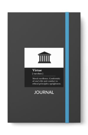 Stoic Journal | Hard Cover | For Daily Journaling | Minimalist Design | Virtue | 5.5″ x 8.25″ | 96 Pages