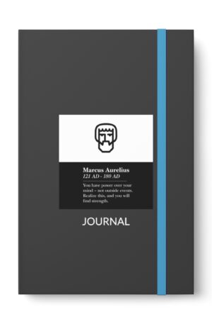 Stoic Journal | Hard Cover | For Daily Journaling | Marcus Aurelius | You Have Power Over Your Mind | 5.5″ x 8.25″ | 96 Pages