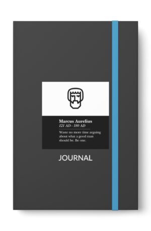 Stoic Journal | Hard Cover | For Daily Journaling | Marcus Aurelius | Waste No More Time | 5.5″ x 8.25″ | 96 Pages