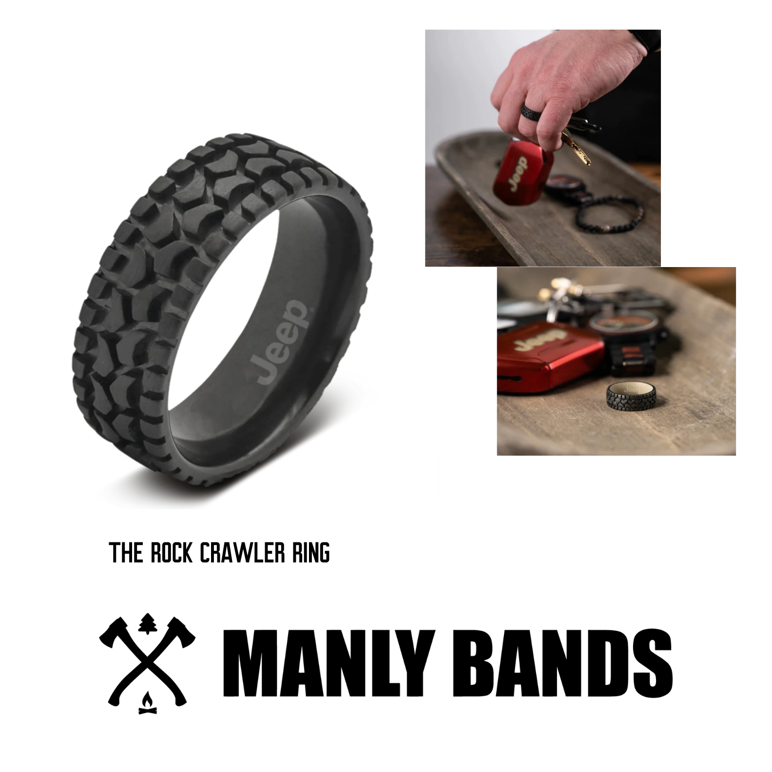 manly bands rock crawler mens ring